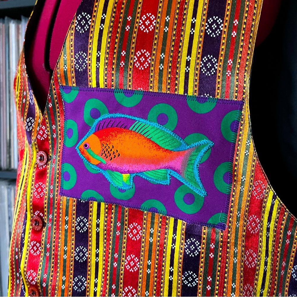 Phish phexico party time vest fishman donuts tropical island Mardi Gras